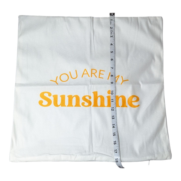 Very Cute You Are My Sunshine Pillowcase 2 Pillowcase Pack White and Yellow - Picture 2 of 5